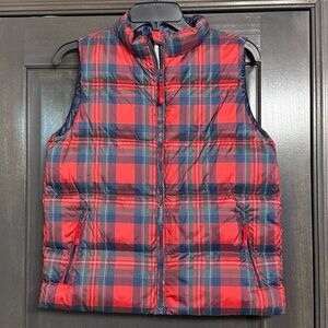 Vineyard Vines‎ NWOT red blue plaid puffer Vest Youth M
